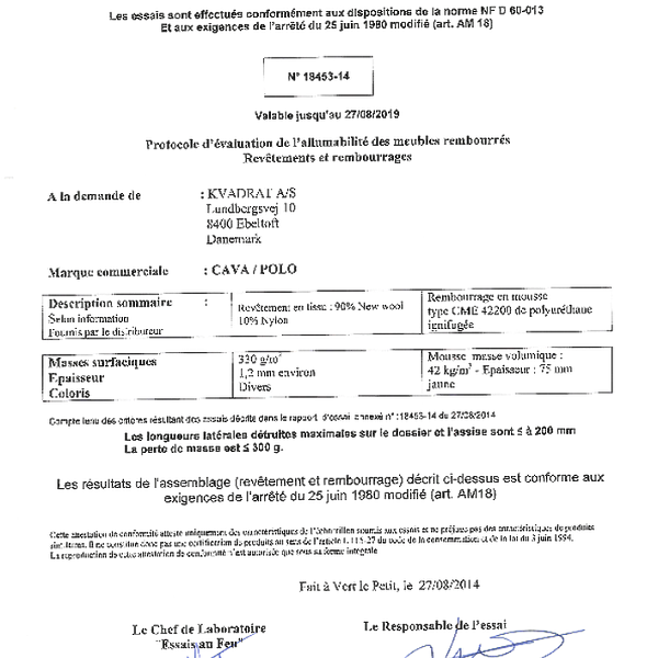 steelcut flammability nf-d-60-013